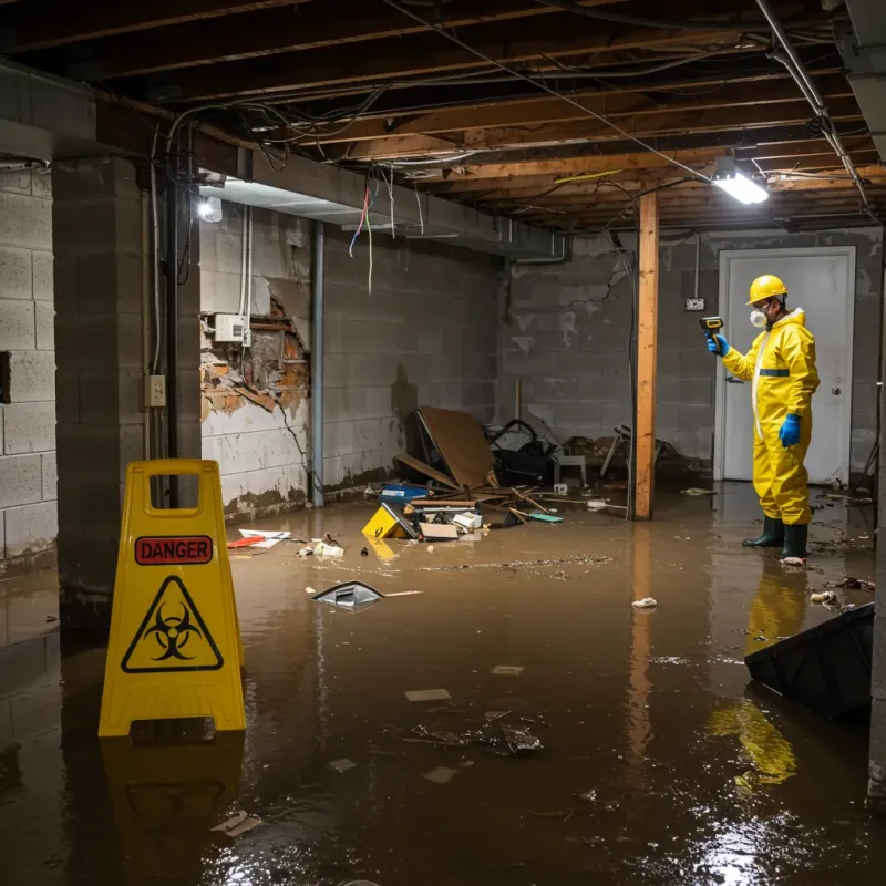 Flooded Basement Electrical Hazard in Granite Falls, MN Property